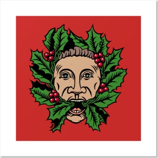 Christmas Green Man Posters and Art